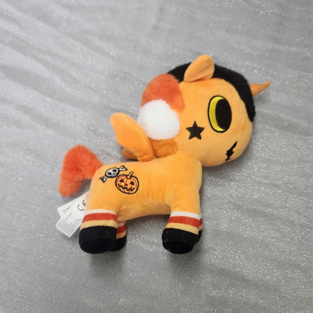 Tokidoki Unicorno Halloween Plush Orange Pumpkin Skull Aurora World 2019 7.5 In
